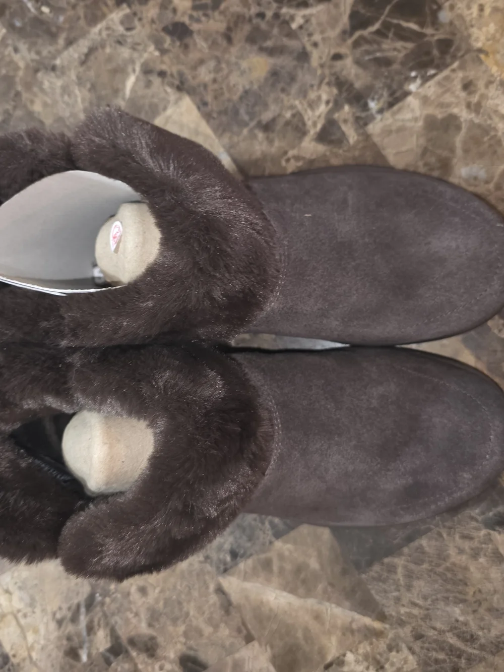 Skechers Women's Dark Brown Faux Fur Ankle Bootie